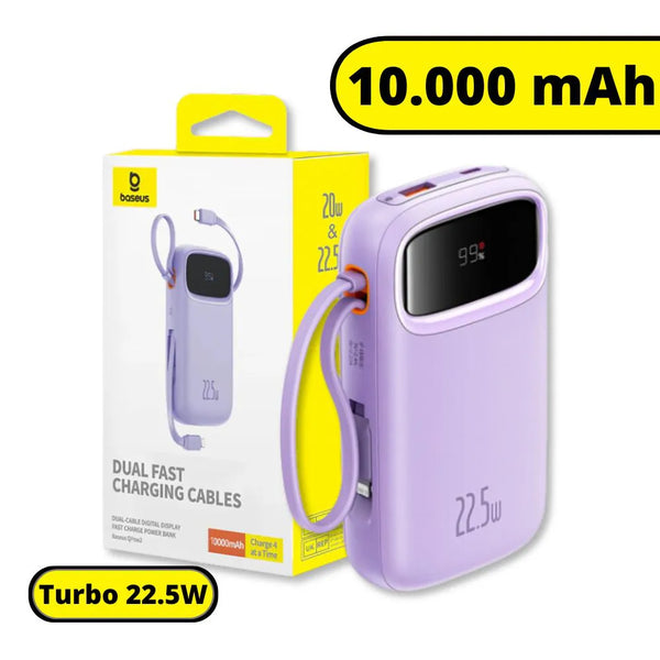 Carregador Portátil Power Bank Turbo 22.5W 10.000mAh - Lilás - Baseus